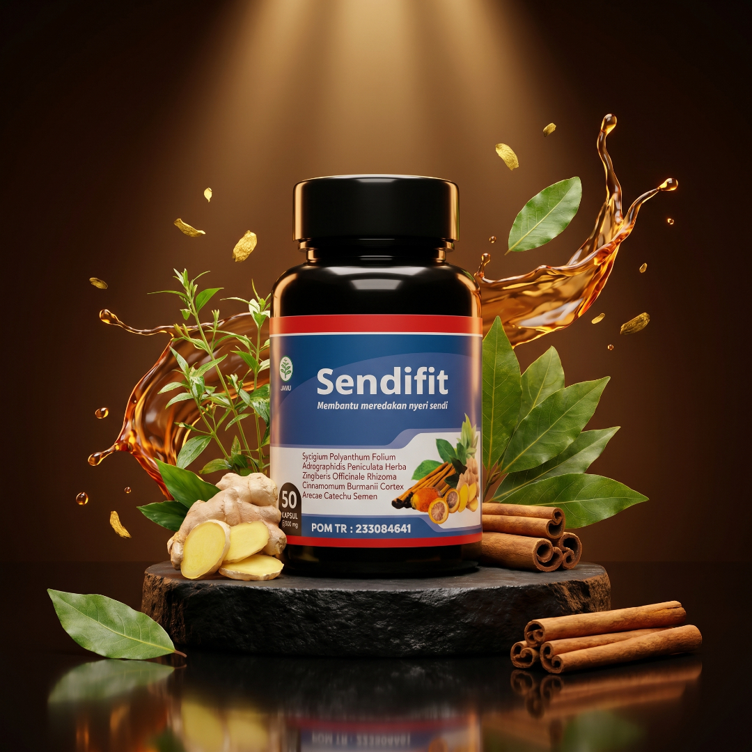 Sendifit Isi 50 Kapsul Obat Herbal Persendian Tulang Otot Asam Urat Saraf Kejepit